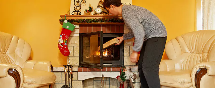 Rusted Metal Fireplace Restoration in Woodstock, Illinois